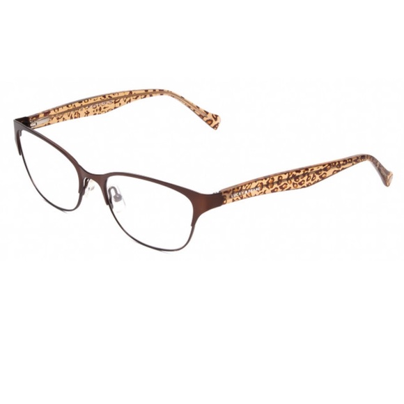Lucky Brand L505 Cat eye prescription Glasses Brown cheetah  52 mm - Picture 1 of 8